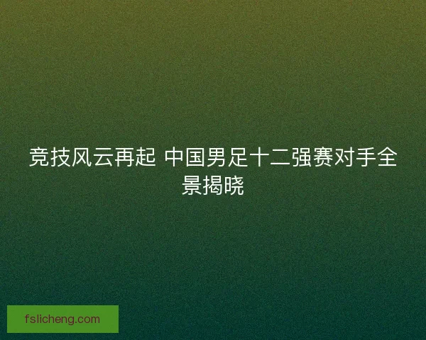 竞技风云再起 中国男足十二强赛对手全景揭晓